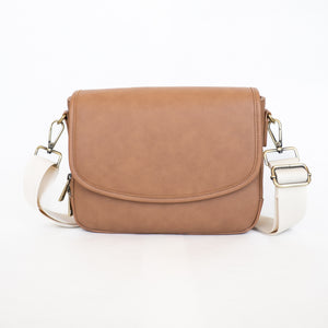 Ellie Crossbody | Vegan Leather Bag | Saddle